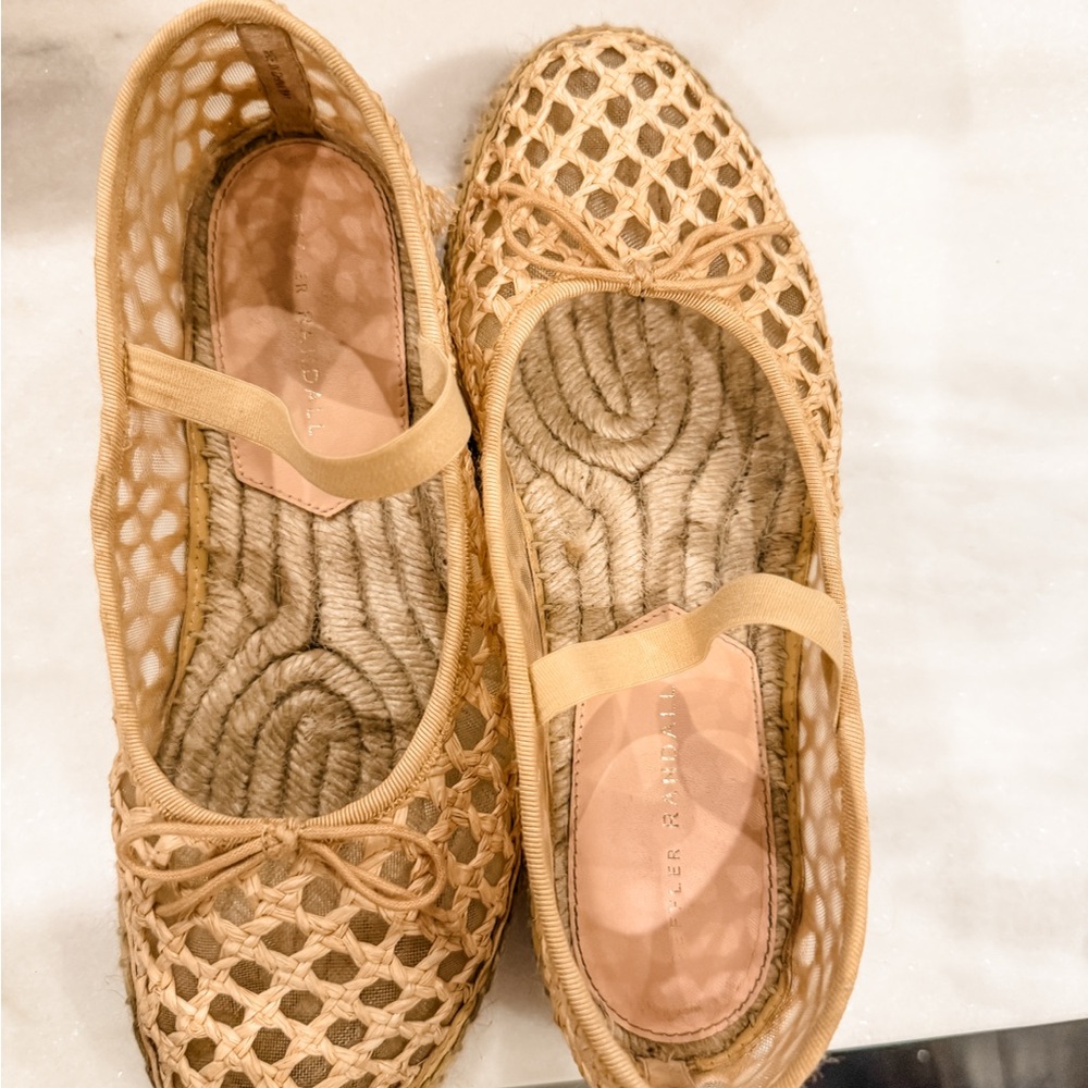 Loeffler Randall Tan Espadrilles with Woven Design